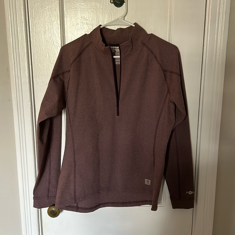 Women’s large purple Carhartt, athletic shirt, long sleeve
